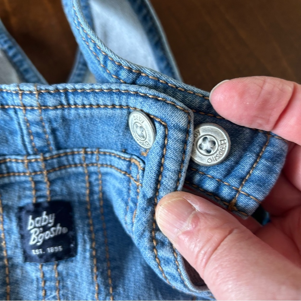 OshKosh Girl Denim Overalls. Size 24 months. - Picture 7 of 13